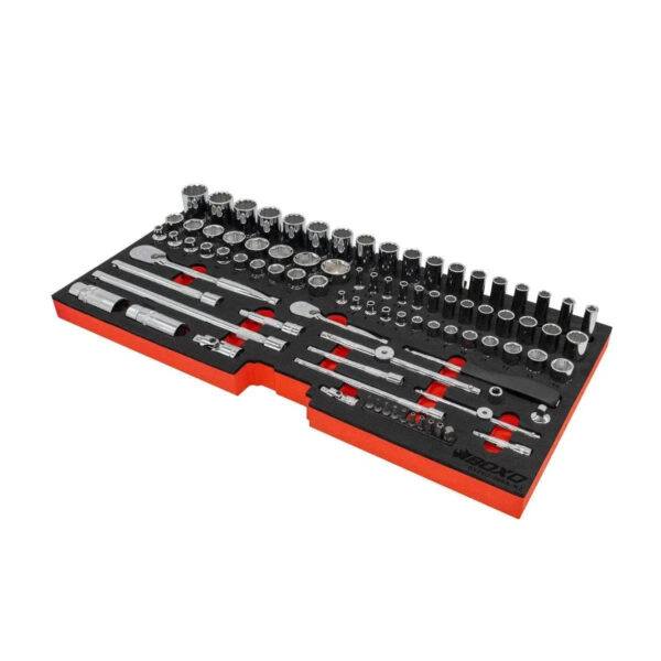 Ellunia 133-Piece Metric Tool Box | 3-Drawer Hand Carry Storage - Image 4