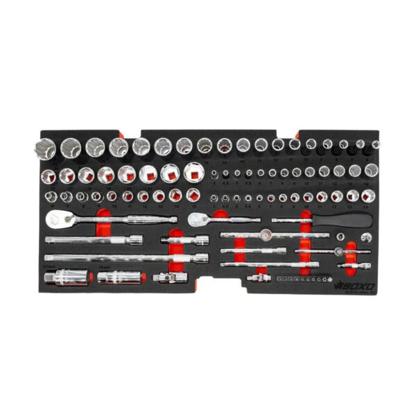 Ellunia 133-Piece Metric Tool Box | 3-Drawer Hand Carry Storage - Image 5