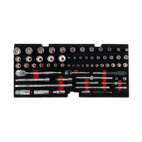 Ellunia 117-Piece SAE Tool Box | 3-Drawer Hand Carry Storage - Image 4
