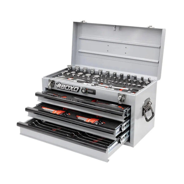 Ellunia 117-Piece SAE Tool Box | 3-Drawer Hand Carry Storage - Image 2