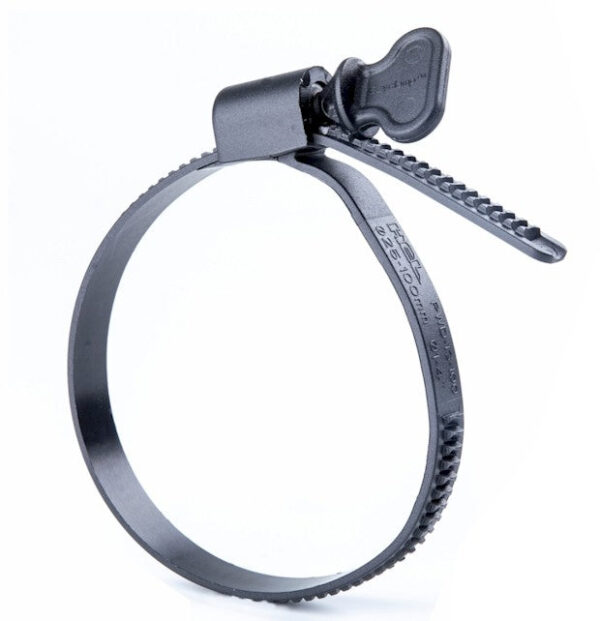ellunia 1/2" Polymer Worm Drive Hose Clamp – PA66 Plastic with Hex Screw, Black Finish - Image 2