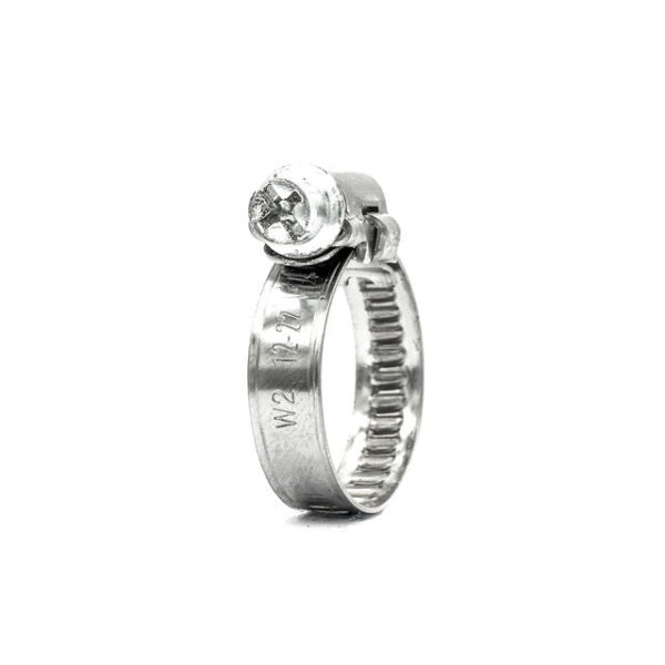 ellunia 1/4" Embossed Worm Gear Hose Clamp – 430 Stainless Steel Band, Galvanized Screw