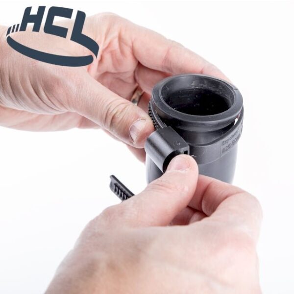 ellunia 1/2" Polymer Worm Drive Hose Clamp – PA66 Plastic with Hex Screw, Black Finish - Image 7