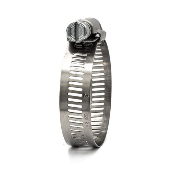ellunia 9/16" Collared Worm Gear Hose Clamp – 201 Stainless Steel, Combo Hex with Deep Slot Screw