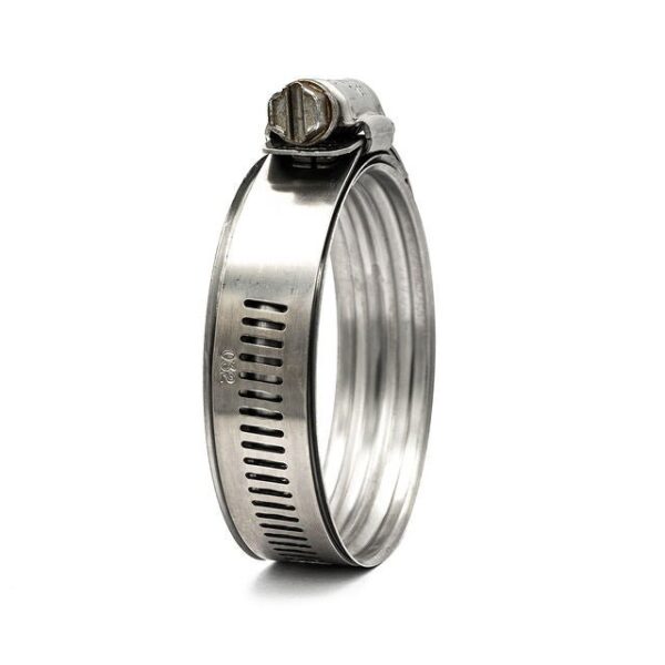 ellunia 9/16" Constant Tension Worm Gear Hose Clamp – 300 Stainless Steel, Bead-Lined 360° Seal